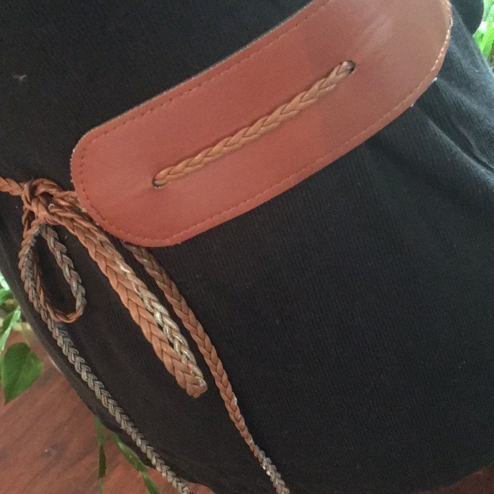 Vintage Faux Leather/ Elastic Cinch Belt - Picture 3 of 8